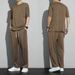 Men's Clothing Ice silk sports suit men's summer thin casual long pants short sleeved T shirt ins quick drying drape clothes set_desvips.com