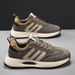 2026 Fashion Sneakers Jogging Shoes Men Artificial PU Splicing Low Top Lace-Up Breathable Soft Sole Non-Slip Wear-Resistant Lightweight Running Shoes_desvips.com