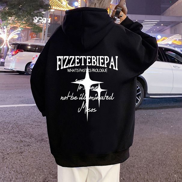 Heavyweight Cotton Hooded Sweatshirt For Men's Autumn And Winter New Jacket American High Street Loose Boy Trendy Brand Hoodie Clothes_desvips.com