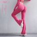 Yoga Flare Pants for Women Quick Dry Wide Leg Fitness Sports Pants Slightly Flared Peach Butt Lifting Back V Nude Feel Yoga Pants_desvips.com
