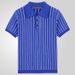Men's Summer New Striped Knit Sweater Slim Fit Short Sleeved Lapel Business Polo Shirt SY0155_desvips.com