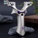 Aluminum Alloy Slingshot Silver Little Devil Slingshot 11*9*4 Cm Suitable For Outdoor Competitions, Fitness Shooting, Hunting, Fishing And Games_desvips.com