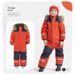 Kids' Waterproof Ski Suit With Reflective Strips - Windproof Thermal Snowsuit For Boys & Girls - Unisex Winter Sports Wear (110-160cm)_desvips.com