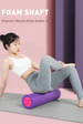 Yoga Foam Roller PE Material, 45cm/60cm High Density Muscle Massage Roller For Gym, Home Workout, Physical Therapy (Blue/Pink-Purple)_desvips.com