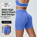 Women's High-Waisted Seamless Yoga Shorts Hip Lifting Color-Block Shaping Quick-Drying Elastic Breathable Fitness Pants_desvips.com