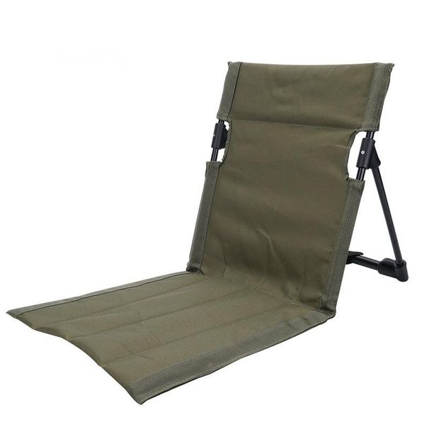 Outdoor Chair With Backrest, Lightweight Foldable Camping Beach Park Portable Chair, Lazy Lawn Cushion_desvips.com