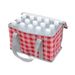 Picnic Basket Foldable Thermal Cooler Tote For Camping Outdoor Plaid Pattern Insulated Food Carrier With Leakproof Base_desvips.com