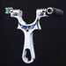 Alloy Steel Slingshot Silver Slingshot 11.5*8.5*1.3 Cm Suitable For Outdoor Competitions, Fitness Shooting, Hunting, Fishing (Slingshot Only)_desvips.com