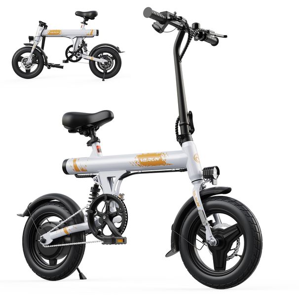 VARUN C14-1 Mini Commuter City Ebike With Rear Shock Suspension, 250W, 36V 7.8Ah Battery_desvips.com