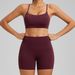Women's Outdoor Running Fitness Set 2026 New Tight Sports Bra & Shorts With Pockets_desvips.com