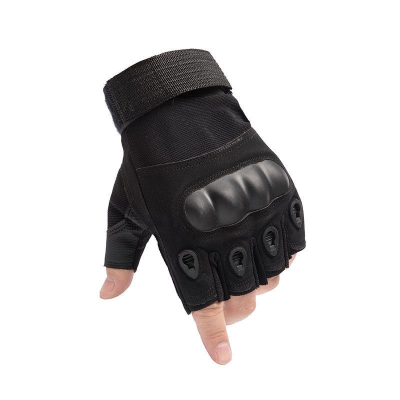 Tactical Gloves Half Finger Hard Shell Anti-Slip Wear-Resistant Joint Protection Warmth Cut-Resistant Military Enthusiast Combat Training Gloves_desvips.com