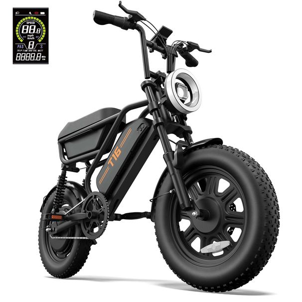 URLIFE T16 Electric Bike 48V 13Ah Battery,Full Suspension,with Large Storage Box_desvips.com