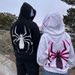 Halloween Unique Men And Women Sweatshirt Y2k Couple Large Size Spider-Man Zip Hoodie_desvips.com