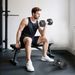 Kurzhantel, 35 Kg Hantel, Hantel, Gewicht, Anti-Rutsch-Griff, Schwarz + Silber_desvips.com