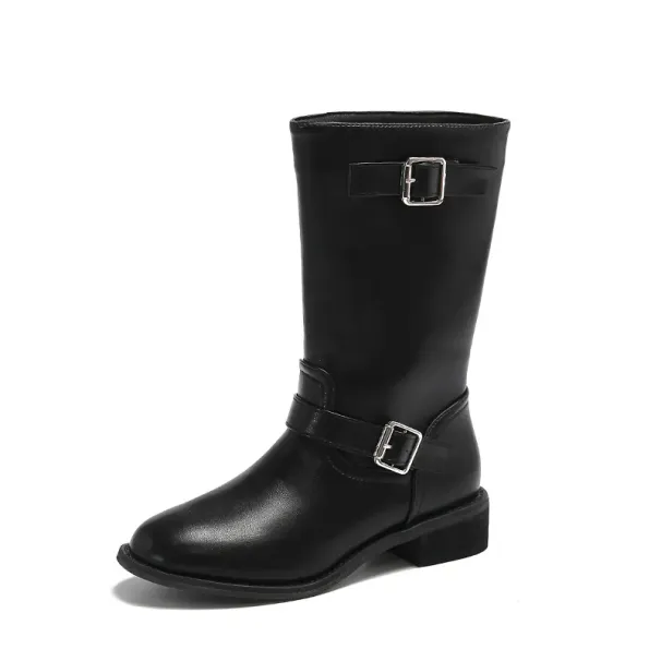 Women Boots New Belt Design Fashion Simple Casual Style Free Shipping_desvips.com