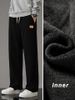 Winter Thick Warm Corduroy Sweatpant Men Liner Drawtring Straight Looe Track Pant Male Caual Fleece Thermal_desvips.com