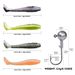 New T Tail Bait Fish Soft Worm Lead Head Hook Lure Set DWS562_desvips.com