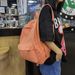 Fashion Women Large Capacity Travel Handbags Preppy Style Solid Color Zipper School Backpack Students Nylon Knapsacks_desvips.com