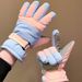 Touch Screen Skiing Gloves For Women In Winter, With Five Fingers And Thick Velvet To Keep Warm, Waterproof, Windproof, Cycling, And Electric Bikes_desvips.com