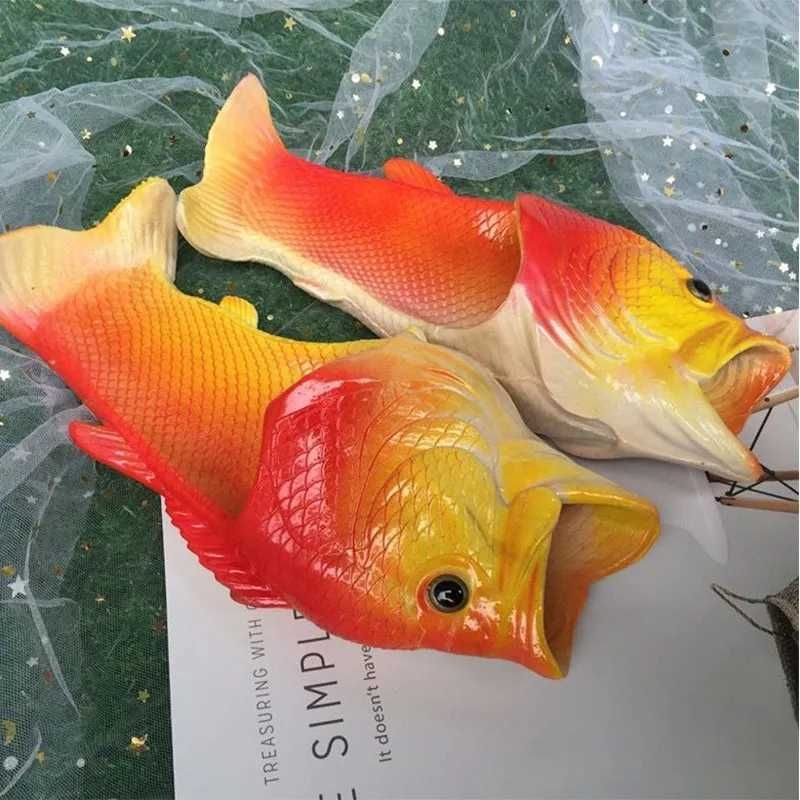 Slippers Men Summer Unisex Fish Shoes 2020 Fashion Weightlight Soft Fishing Sandals Man ShoesL4618_desvips.com