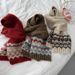 Fair Isle Christmas Element Jacquard Knitted Scarf For Women Fashionable Vsatile Wint Korean Style Student Neck_desvips.com