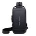 Fashionable Combination Lock Chest Bag - Theft Film Waterproof USB Charging Port Multi-Functional Sports Shoulder Crossbody_desvips.com