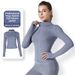 Women's Long Sleeved Running Top Quick Drying High Elastic Fitness Yoga Jacket Tight Fitting Breathable Sports Sunscreen for Autumn Winter_desvips.com