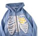Hoodie Sweatshirt Bone Dark Y2k Zipper Fleece Clothing_desvips.com
