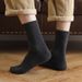 5Pairs/Lot Men's Winter Warm Merino Solid Super Thick Snow Cold Soft Comfortable Long Wool Socks EU38-46_desvips.com
