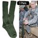3 Pairs Men Knee High Sports Military Army Socks Stockings Thicken Long Wool Army Green Hiking Sport Socks_desvips.com