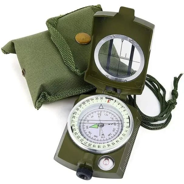 High Precision Professional Outdoor Camping Multifunctional Military Green Precise Geological Tactical Compass_desvips.com
