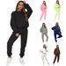 fashion suits for women long-sleeved loose round neck sweatshirt casual sports trousers_desvips.com