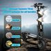 X14 10000W Dual Motor 72V40Ah Battery Electric Scooter 14 Inch Tyres Max Speed 65Mph Range 75Miles Lcd Display Foldable Escooter_desvips.com