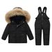 Children's Down Jacket Sets For Boys And Girls Aged 1 6, Thickened Two Piece Winter Style._desvips.com