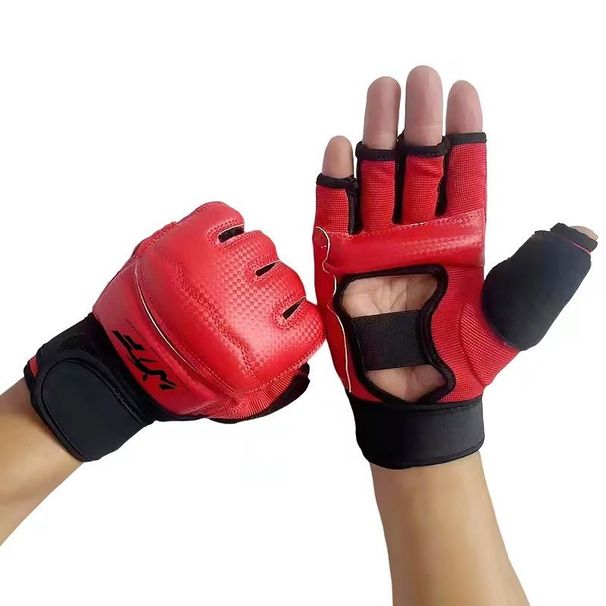 Boxing Half Finger Gloves For Adults Children Sanda Men Women Punching Bag Fighting Protective Gear Taekwondo Hand And_desvips.com