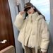 2024 New Bow Winter Korean Down Cotton Short Hooded Thickened Fashion Small Coat_desvips.com