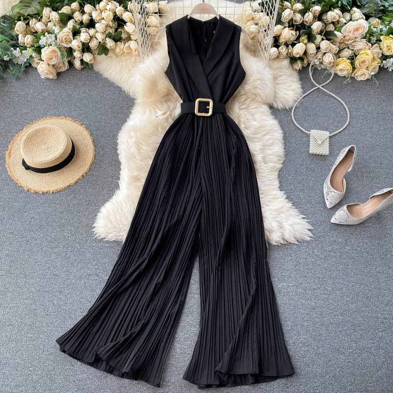Women's fashion temperament professional suit collar romper_desvips.com