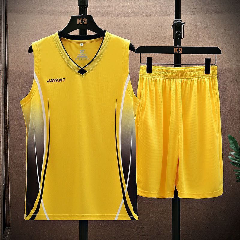 Sports Team Sleeveless Vest Basketball Shirt Training Jersey Men's Uniform Set Summer_desvips.com