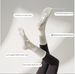 Women's Autumn Winter Mid-Calf Toe Yoga Socks - Non-Slip Combed Cotton Solid Color Compression Toe Socks For Pilates_desvips.com
