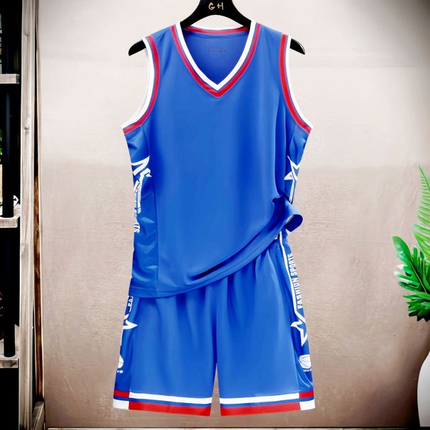 Ice Silk Basketball Sportswear Set For Men, Summer Loose Fit Large Size Jersey, Tank Top, Shorts, Fitness Parent-Child_desvips.com