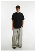 280g Heavy Cotton Crew Neck Black And White Solid Color Short Sleeve Men's And Women's T-shirt Couple Base Shirt_desvips.com