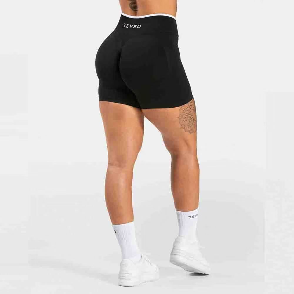 TEVEO Women's Color-Block Shockproof Sports Bra & Tank Top Set With Shorts & Pants, Outdoor Fitness, High Waist Hip-Lifting Quick-Dry_desvips.com