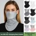 Sunscreen Ice Silk Face Mask Quick Drying Neck Warmer With Ear Loops UV Protection Solid Color Cycling Neck Brace_desvips.com