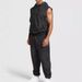 Men's Clothing Street Fashion Old Full Print Floral Sleeveless Hooded Trousers Suit_desvips.com
