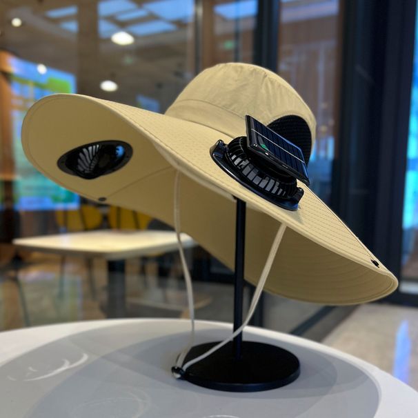 2025 New Solar Fan For Men And Women, Summer Wide Brim Fisherman Hat, Outdoor Hiking Fishing Sun Hat_desvips.com
