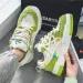 Fashion Green Platform Vulcanized Canvas Man Lace-up Skateboard Shoes Low Top Tennis Casual Sneakers Men 240704_desvips.com