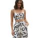 Women's clothing new printed sleeveless suspender short top + long wide leg pants_desvips.com
