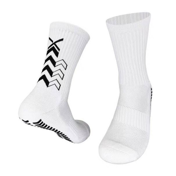 Men's Football Socks With Anti-Slip Rubber Dots - Mid-Calf Compression & Cushioned Terry For Training/Running_desvips.com
