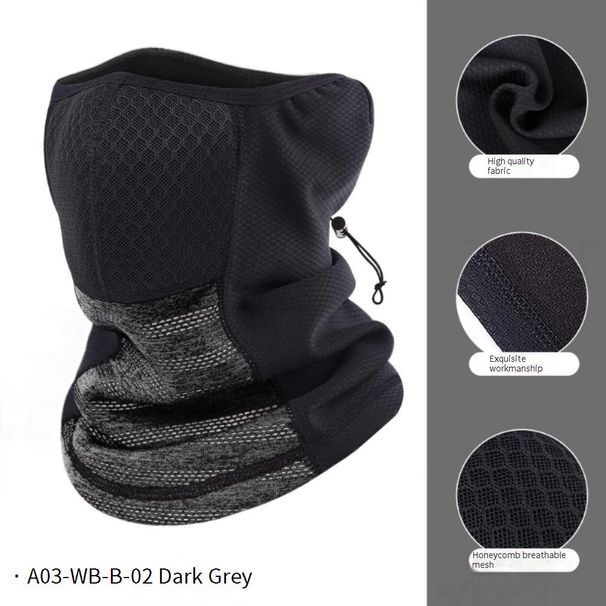 Thermal Winter Neck Gaiter For Cycling & Skiing - Breathable Face Mask, Ear Warmer, Windproof Scarf For Outdoor Sports (Grey/Blue/Rose)_desvips.com