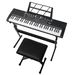 3 Modes D'enseignement Pour Débutants Banc De Piano, Haut-parleurs Intégrés Glarry GEP-110 Clavier À 61 Touches Avec Support De Piano Electronic Organ_desvips.com